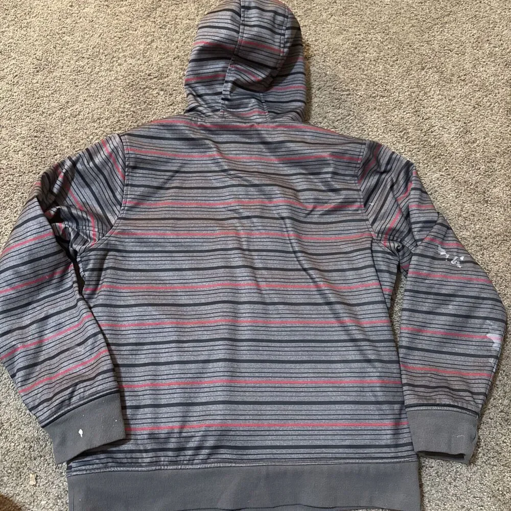Empyre Jacket Mens Large Stripe Grey Snowboarding Technical Bonded Fleece Ski - Picture 11 of 11